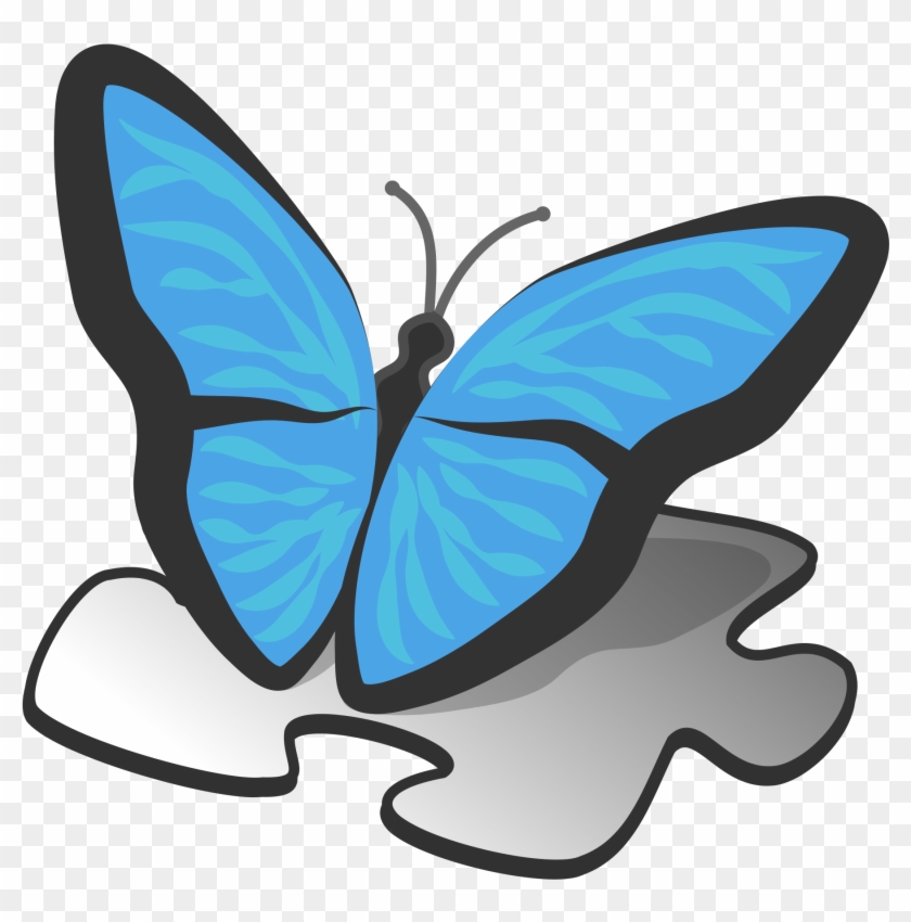 Picture Of A Cartoon Butterfly 11, - Template Png #399140