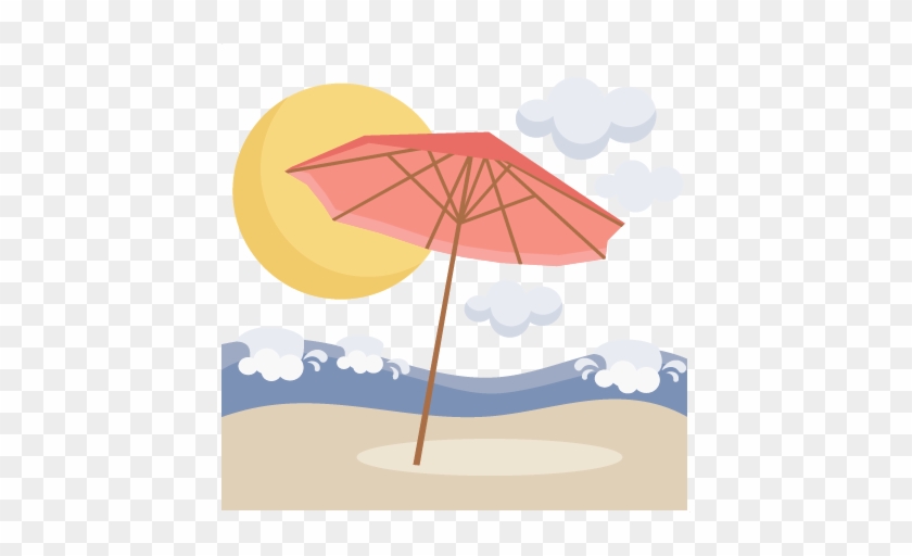 Beach Umbrella Scene Svg Scrapbook Cut File Cute Clipart Cute Beach Clipart Free Transparent Png Clipart Images Download