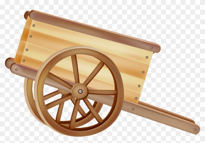 Wood Clipart Wheelbarrow - Bullock Cart Clipart Png #401235