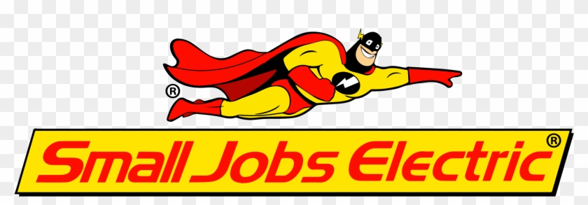 Small Jobs Electric Logo - Cartoon Animated Moving Electrician #406944