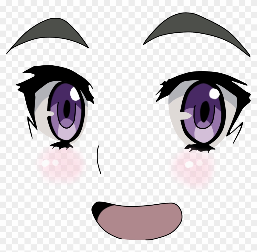 Face Eye Nose Facial Expression Purple Violet Head - Anime Eyes No ...
