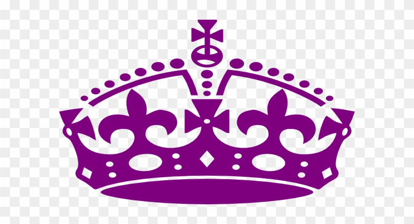 keep calm crown purple