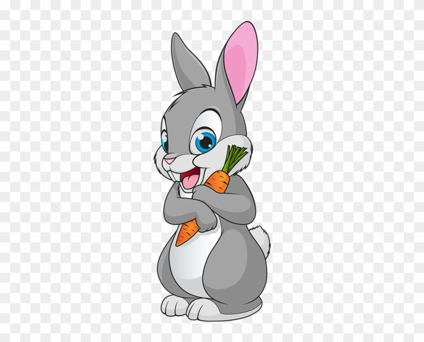 Cute Bunny Cartoon Transparent Clip Art Image - Rabbit Clipart - Free
