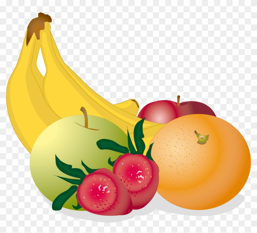 Fruit Strawberry Banana Illustration Fruits And Vegetables Vector Png