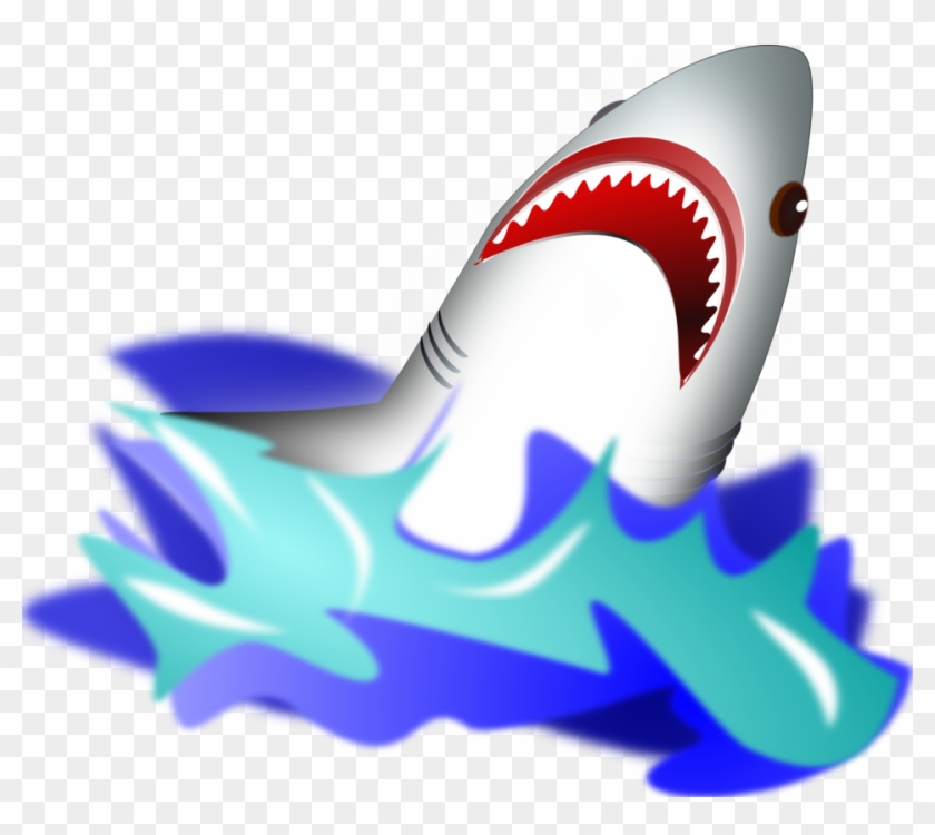 Clip Arts Related To - Shark Jumping Out Of Water Clipart #418546