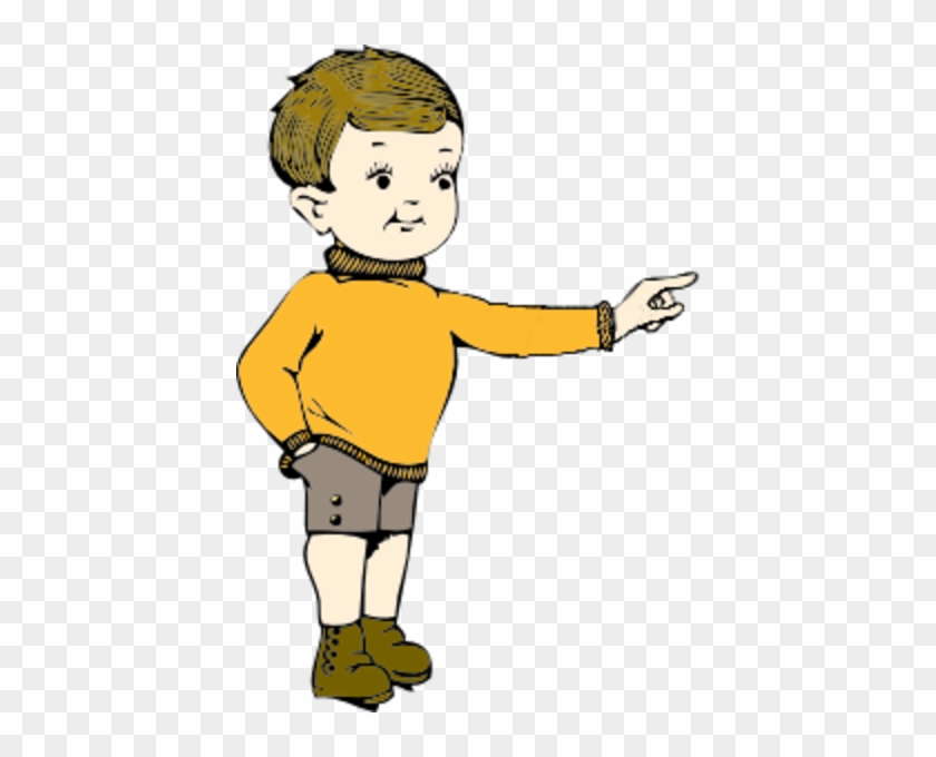 Little Boy Pointing Cartoon