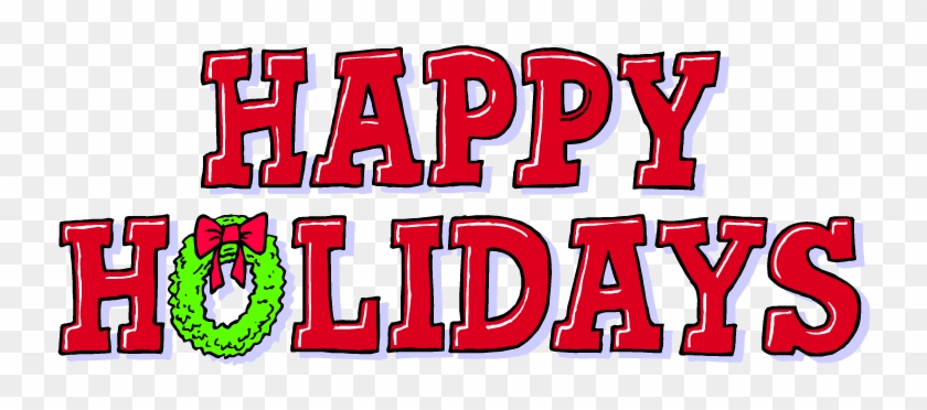 December Holiday Border Clip Art - Happy Holidays Graphic #71654