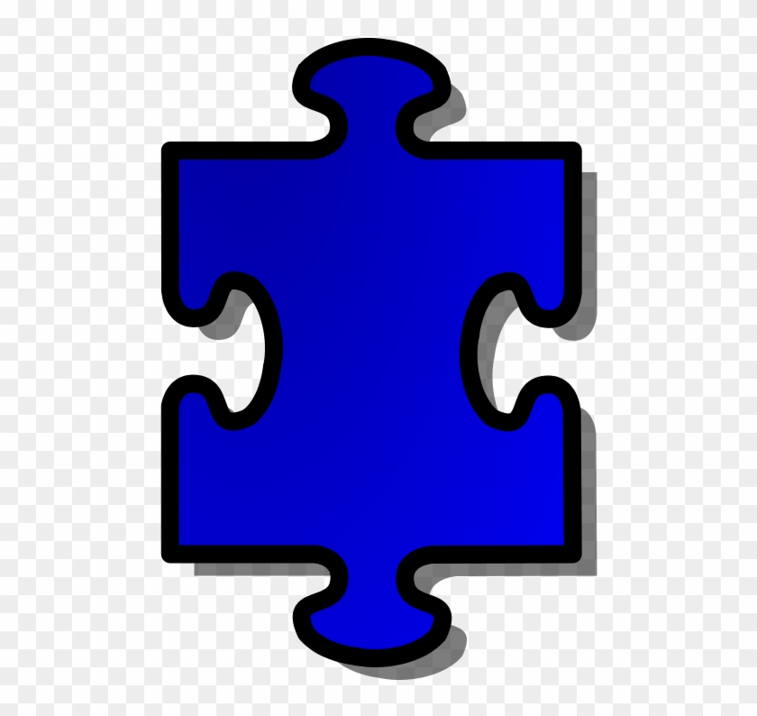 Free Vector Jigsaw Blue Puzzle Piece Clip Art - Blue Autism Puzzle Piece #71724