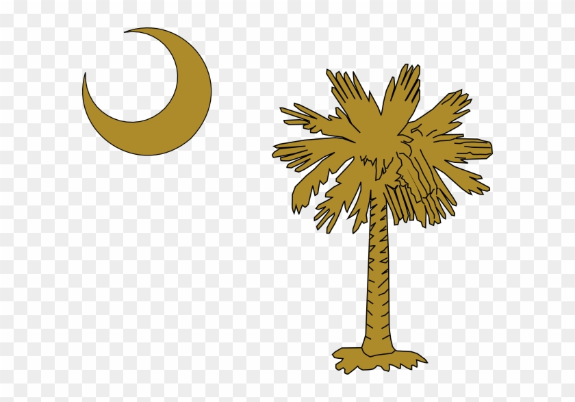 Gold Clipart Palm Tree - Flag Of South Carolina #421019