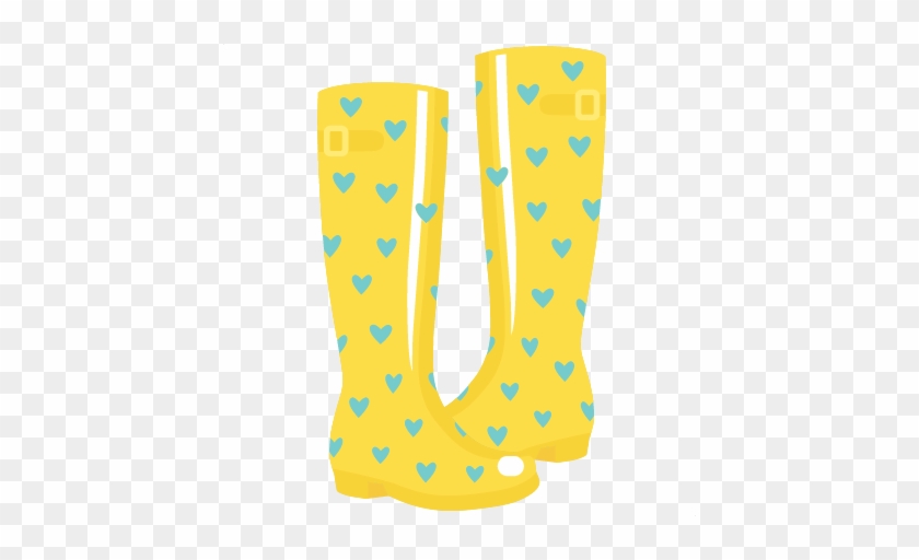 Rainboots Svg Cutting File For Scrapbooking Cute Cut - Cute Rain Boots Clipart #426935