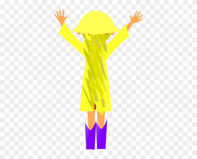 Girl In Rainwear Clipart #427033