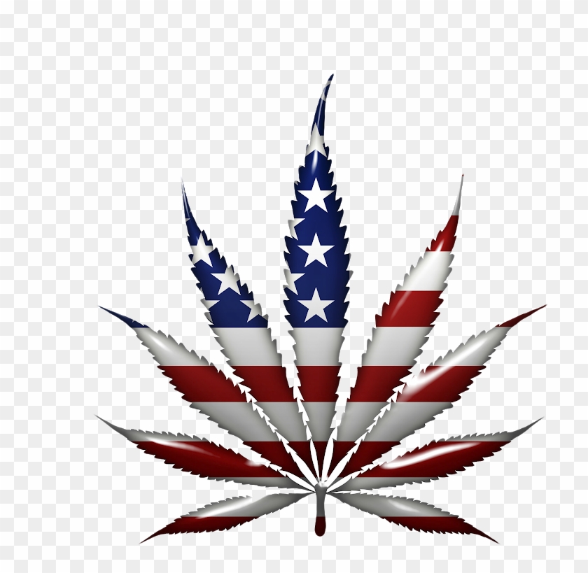 "local And State Authorities In Texas Spent An Estimated - Pot Leaf American Flag #433198