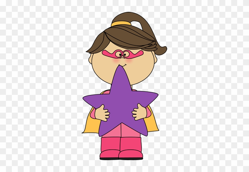 Superhero - Girl Happy Clipart #435039