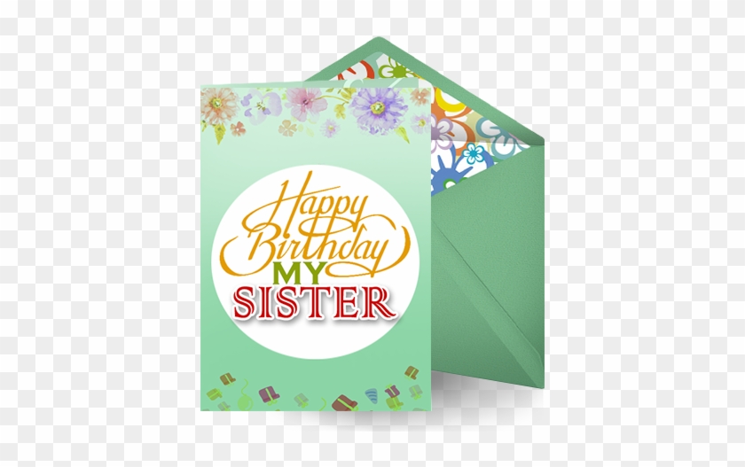 Lightskyblue Sister Birthday Card - Geburtstage Von Der Perspektive Einer Katze Karte #435307