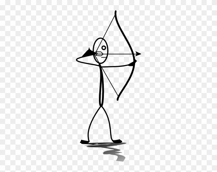 Stickman Holding A Bow #435623