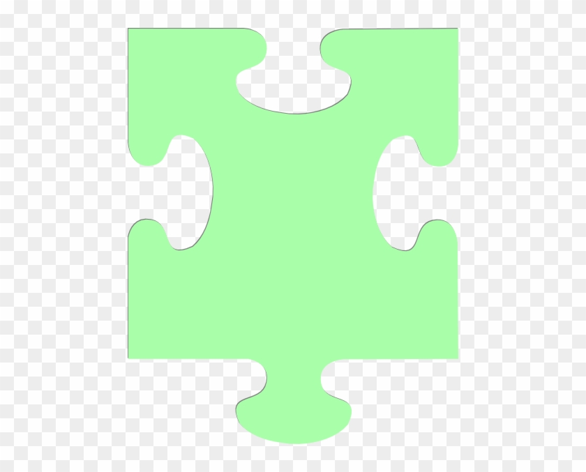 Jigsaw Piece Pale Green Clip Art At Clker - Jigsaw #435824