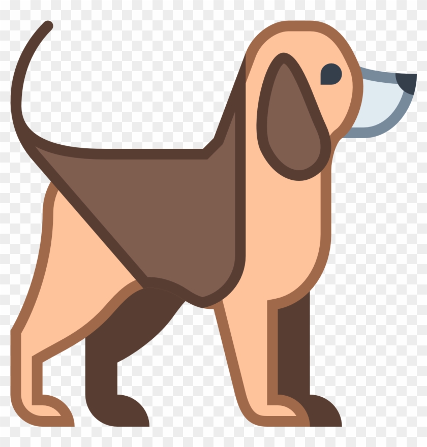 There Is A Side View Of A Dog Shape With A Short Tail - Dog Icon #436814
