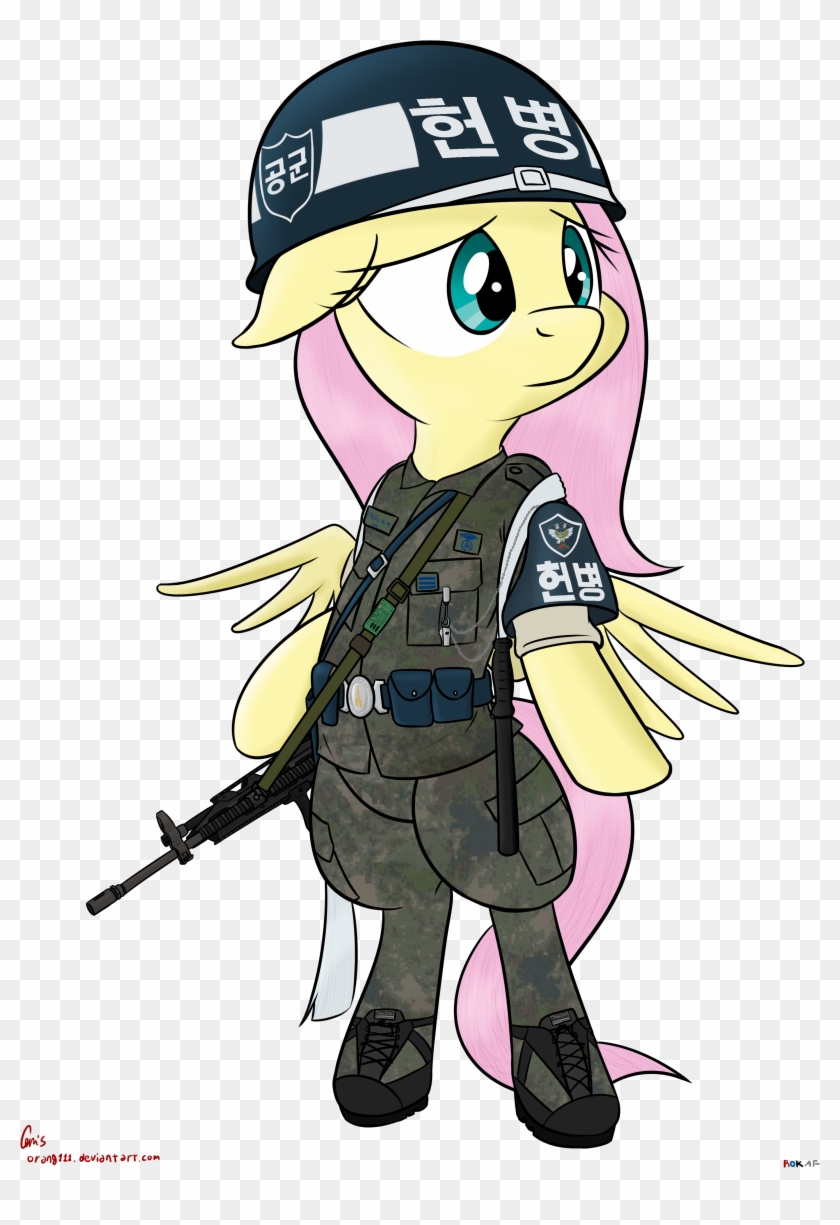 Fluttershy Rokaf Military Police By Orang111 Fluttershy - Fluttershy Military #437148