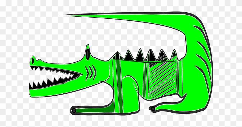 Green Crocodile, Animal, Alligator, Reptile, Green - Alligators #440434