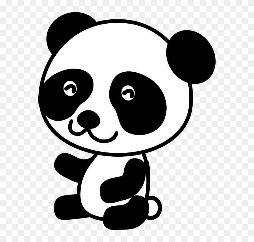 Drawn Panda Cute Baby Animal Clip Art Black And White Panda Free Transparent Png Clipart Images Download