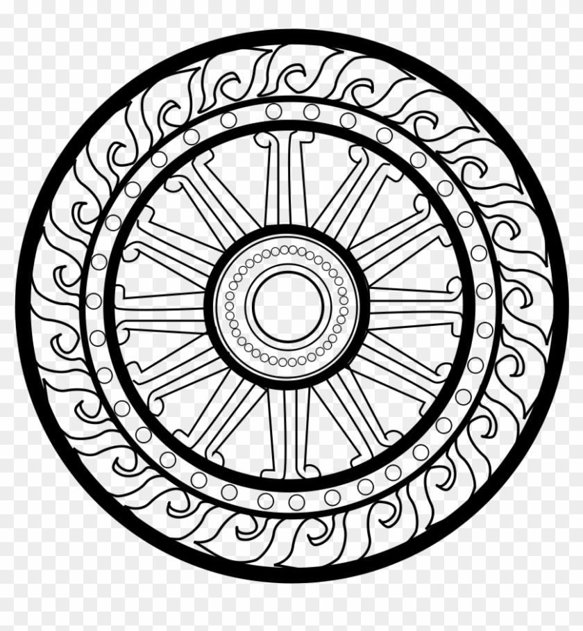 Dhama Wheel Clip Art - Dhamma Wheel #442701