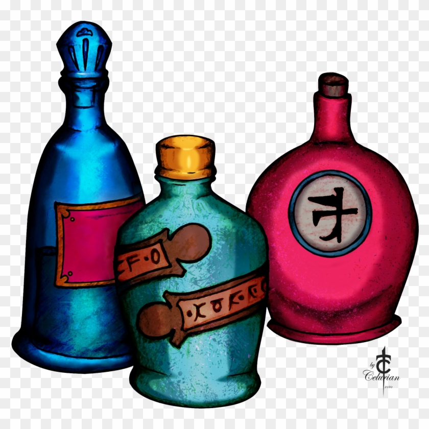 [artist Spotlight] Carlos Torreblanca - Potion Bottles Free Clip Art #444129