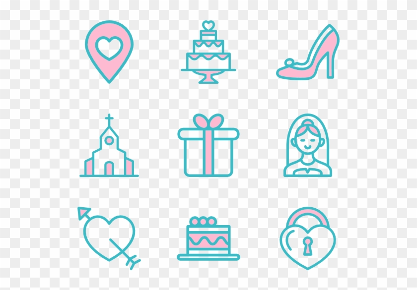 Linear Wedding Elements - Wedding Icon Transparent Background #445377