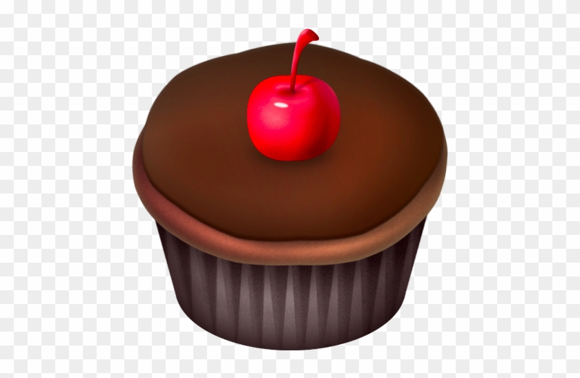 Cake, Cherry, Chocolate, Food Icon - Cupcake #445990