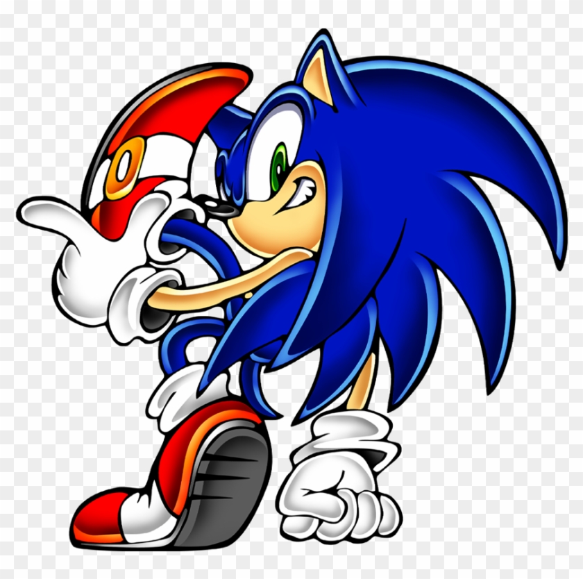 Such Good Flow And Circular Motion In These Drawings - Sonic Adventure Sonic Png #448262