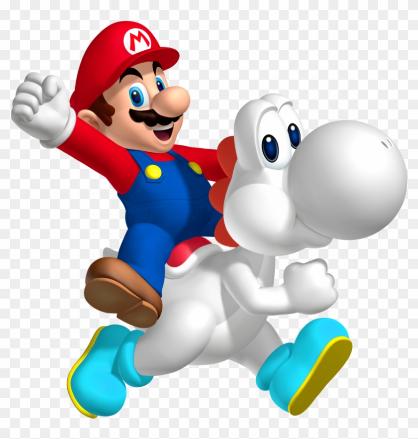 White Yoshi And Mario By Yoshigo99 White Yoshi And - White Yoshi - Full ...