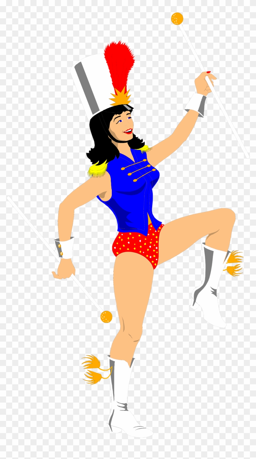 Illustration Of A Band Majorette - Majorette Clipart Png #451125