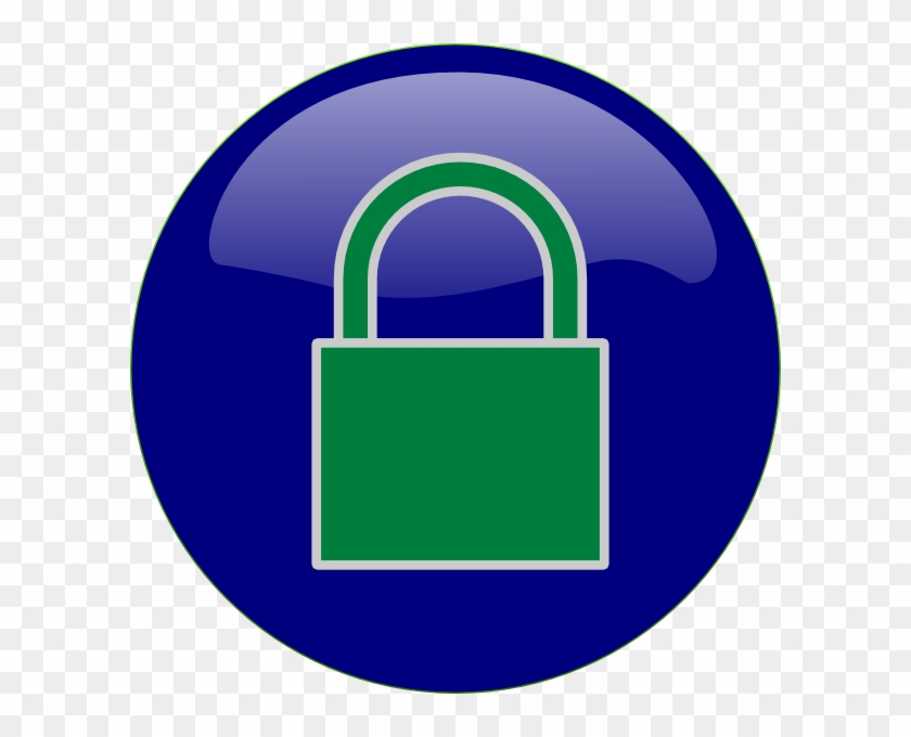 Green Padlock Clip Art - Circle #453707