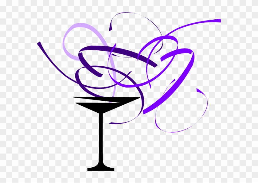 Martini Clip Art Purple #456073