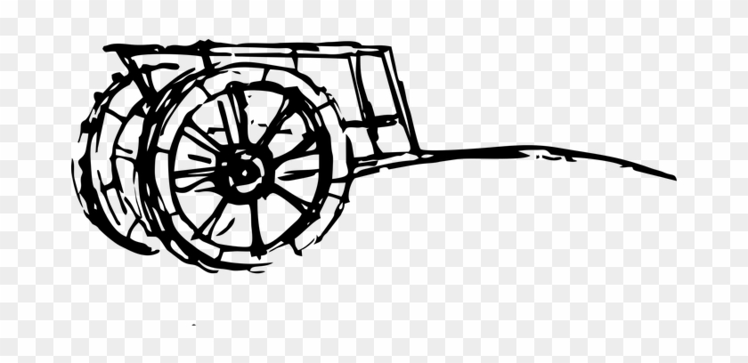 Wagon, Cart, Hand-drawn, Vintage, Vector - Clip Art #456860