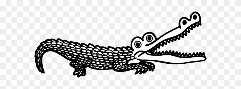 Alligator Black And White Alligator Mouth Clipart Black - Scales Animals Clipart Black And White #457667