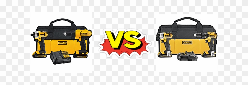 If We Place These Two Products Beside Each Other, Let - Dewalt 20-volt Max Lithium-ion Cordless Combo Kit Dck240c2 #457926