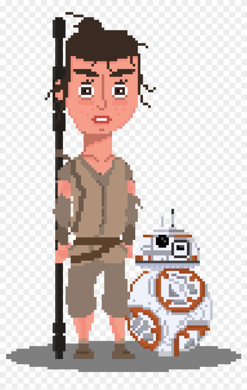 Rey And Bb8 - Cartoon #459302