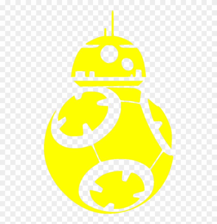 Please Note That The White Image Is A White Sticker - Ride Catalog Star Wars Inspired Bb8 Bb-8 Decal Sticker #459305