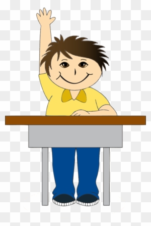 Desk Clipart School Boy At School Desk Clip Art School - Sit In Chair ...