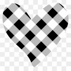 black and white hearts clip art