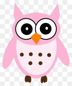 Owl Pink Clip Art - Baby Owl Cartoon - Free Transparent PNG Clipart ...