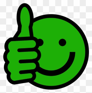Green Smiley Face Clip Art - Thumbs Up Emoji Green