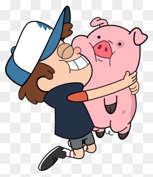 Cartoon Hug Clipart - Gravity Falls Dipper Y Pato