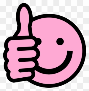 Smiley Face Clip Art Thumbs Up - Pink Thumbs Up Emoji