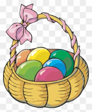 Basket Clip Art - Basket Of Easter Eggs