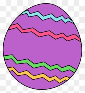 Purple Zig Zag Easter Egg - Clip Art Easter Egg