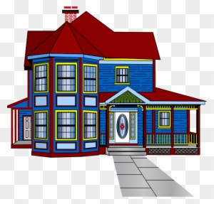 Big Blue House Clip Art