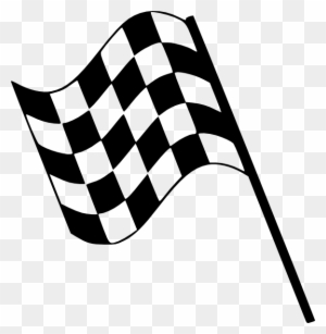 Download Two Crossed Black And White Checkered Flags - Cartoon ...