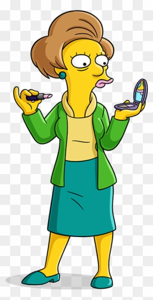 Swsb Character Fact Krabappel Xpng With Homer Simpson - Edna Krabappel ...