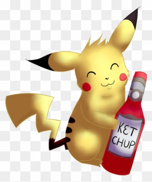 happy pikachu ketchup